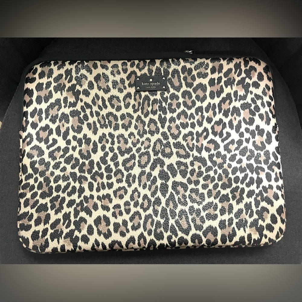 Kate Spade New York Leopard Print Laptop Case Sleeve Black Multi 13’’
